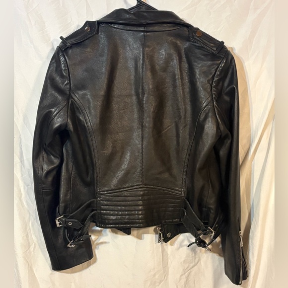 BCBGeneration Black Leather Biker Jacket - Picture 3 of 3
